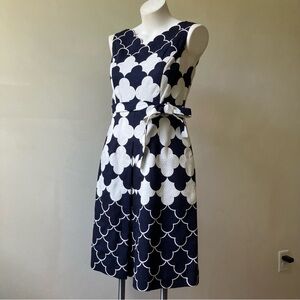 Talbots | Scallop Neck A Line Sleeveless Mini Dress